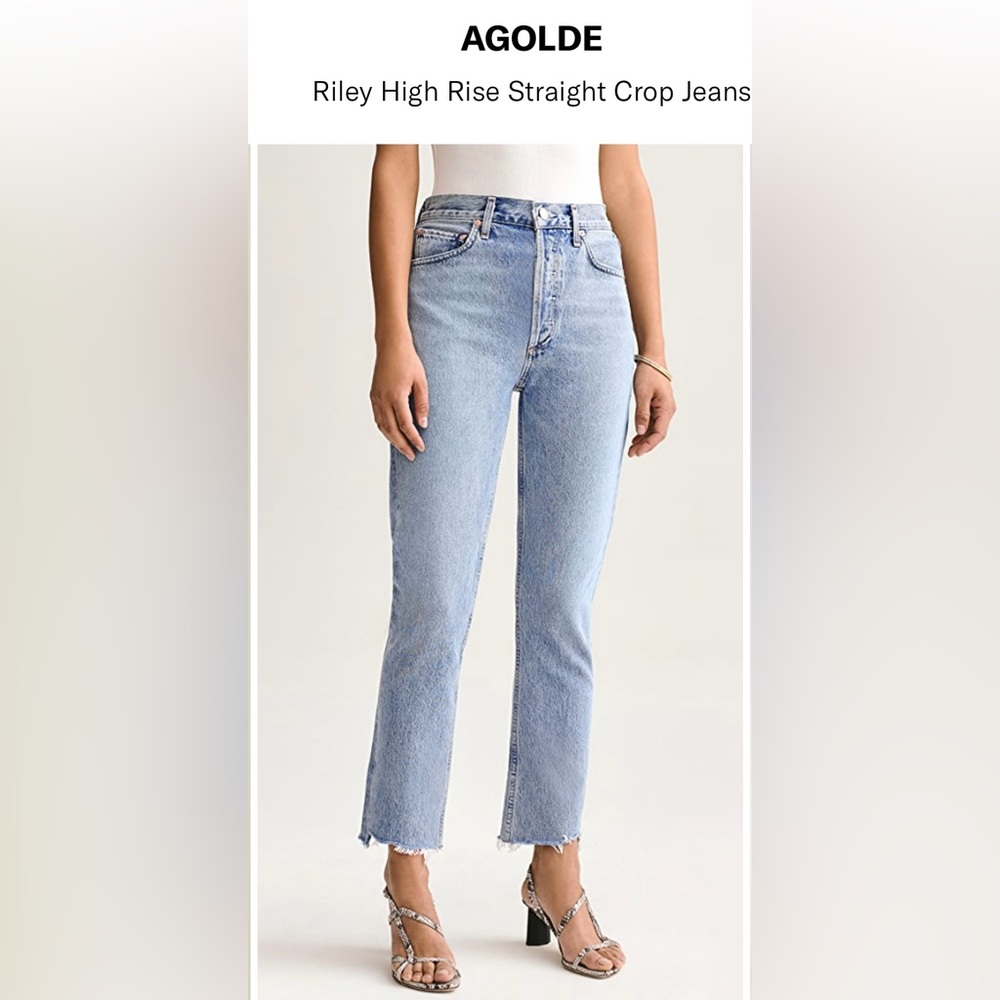 Agolde Riley High Rise Straight Crop Jean - Picture 3 of 14